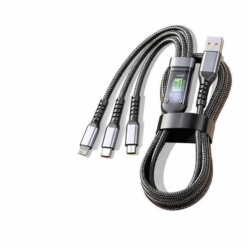 3-in-1 Fast Charging Braided USB Cable