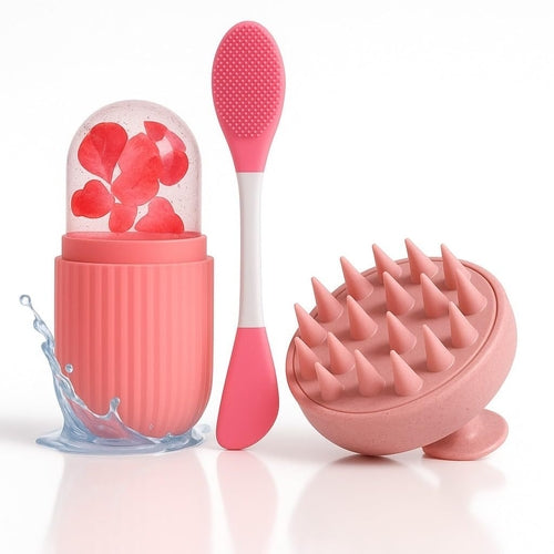 Silicone Ice Roller & Facial Massager Set