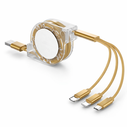 Retractable 3-in-1 Fast Charging Cable